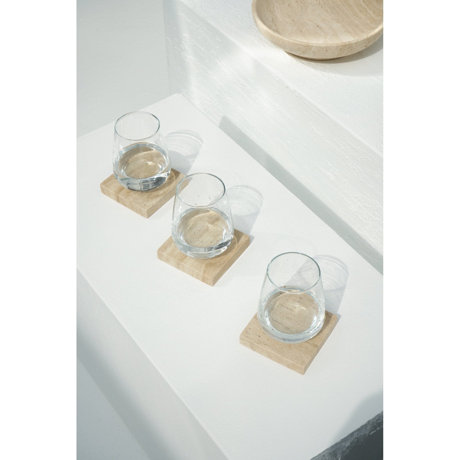 Travertine Coasters - Set of 4