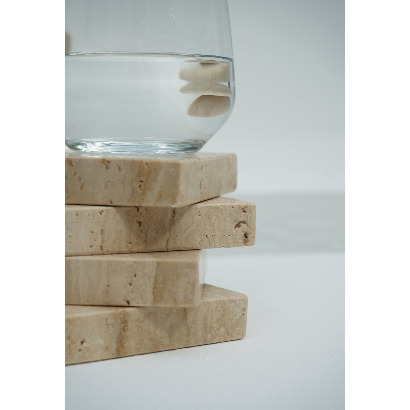 Travertine Coasters - Set of 4