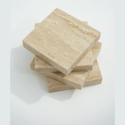 Travertine Coasters - Set of 4